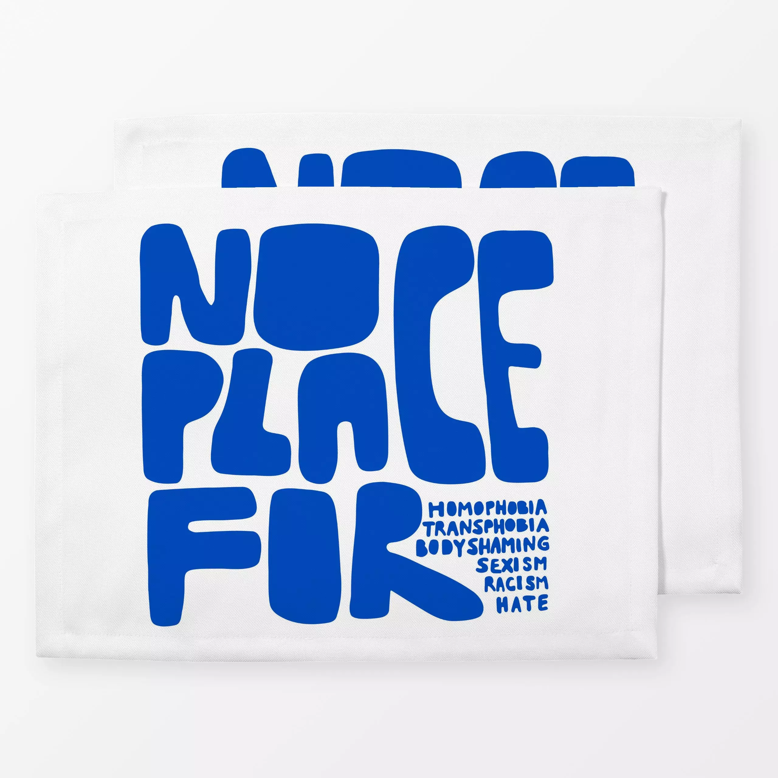 Tischset No Place For Meeresblau, Spruch, von textilwerk