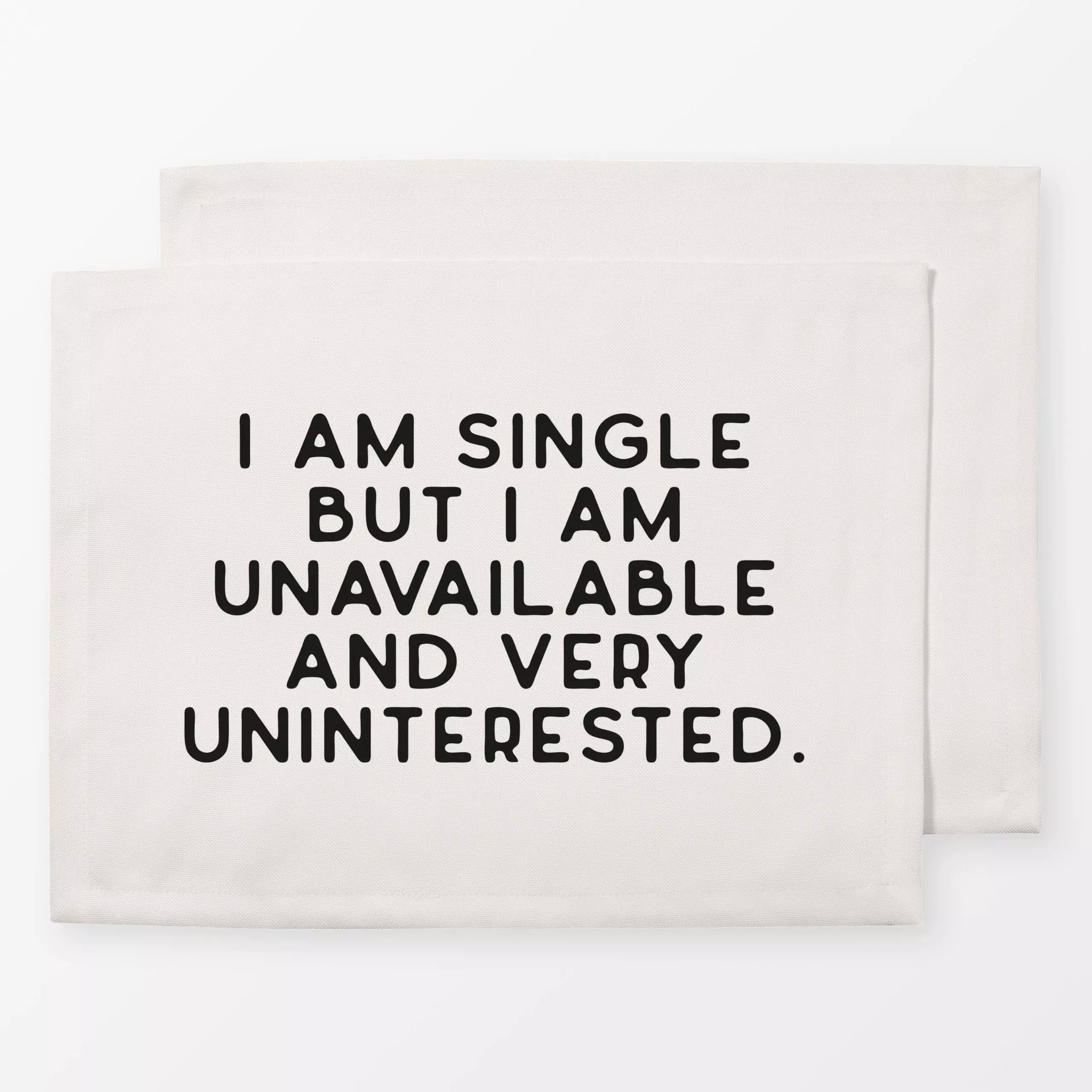 Tischset Single Black, Spruch, von Kruth Design