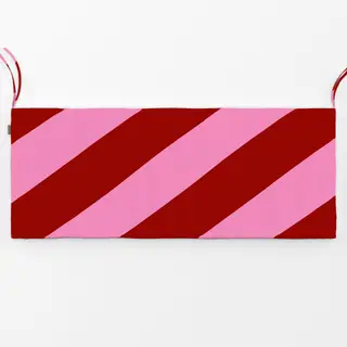 Bankauflage Christmas Stripes Pink Rot