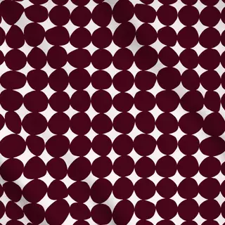 Meterware Organische Kreise Burgundy