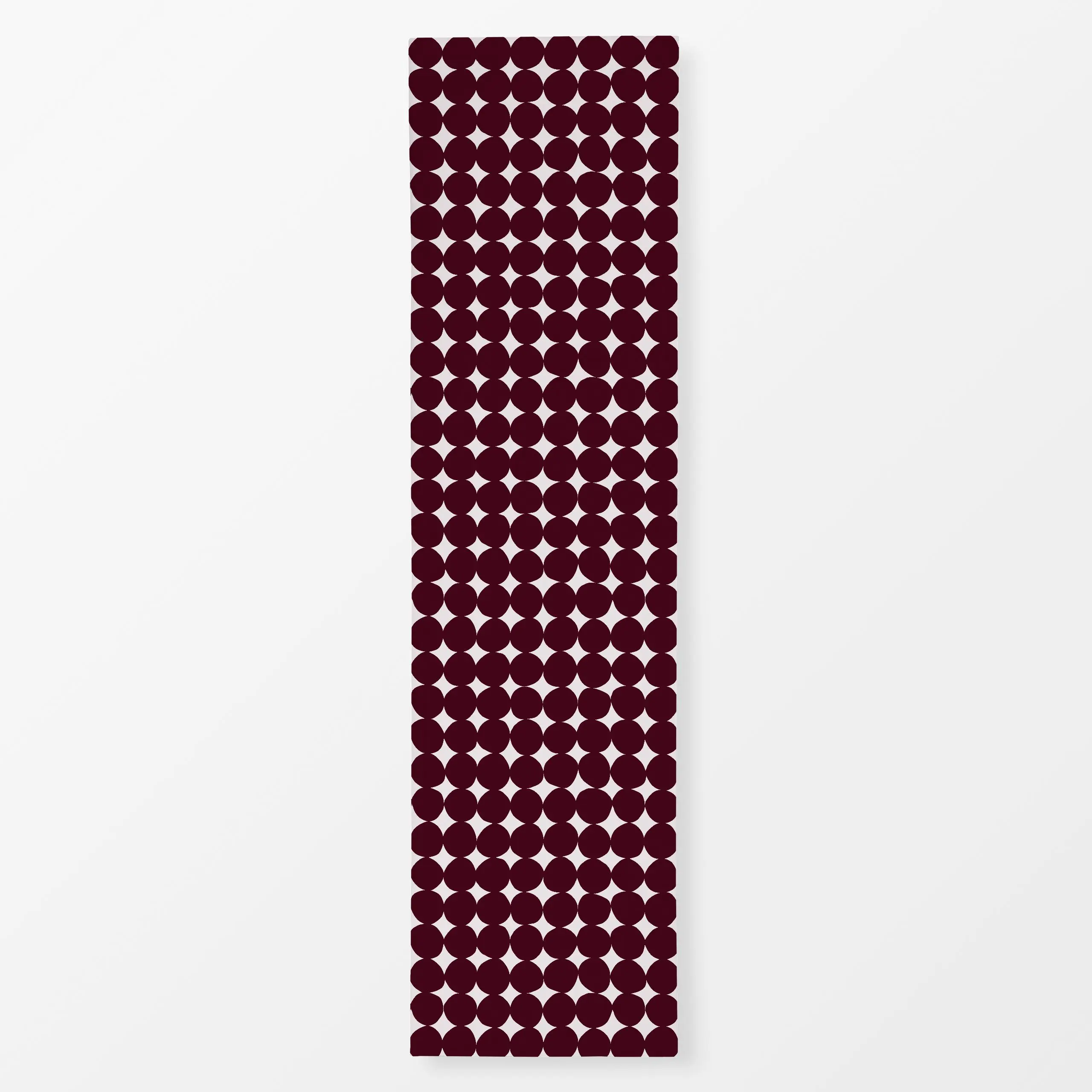 Tischläufer Organische Kreise Burgundy, gemustert, von Sophie Augustin Illustration