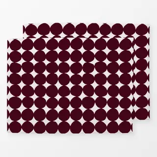Tischset Organische Kreise Burgundy