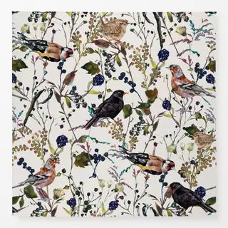 Tischdecke Herbst Wiese und Vögel