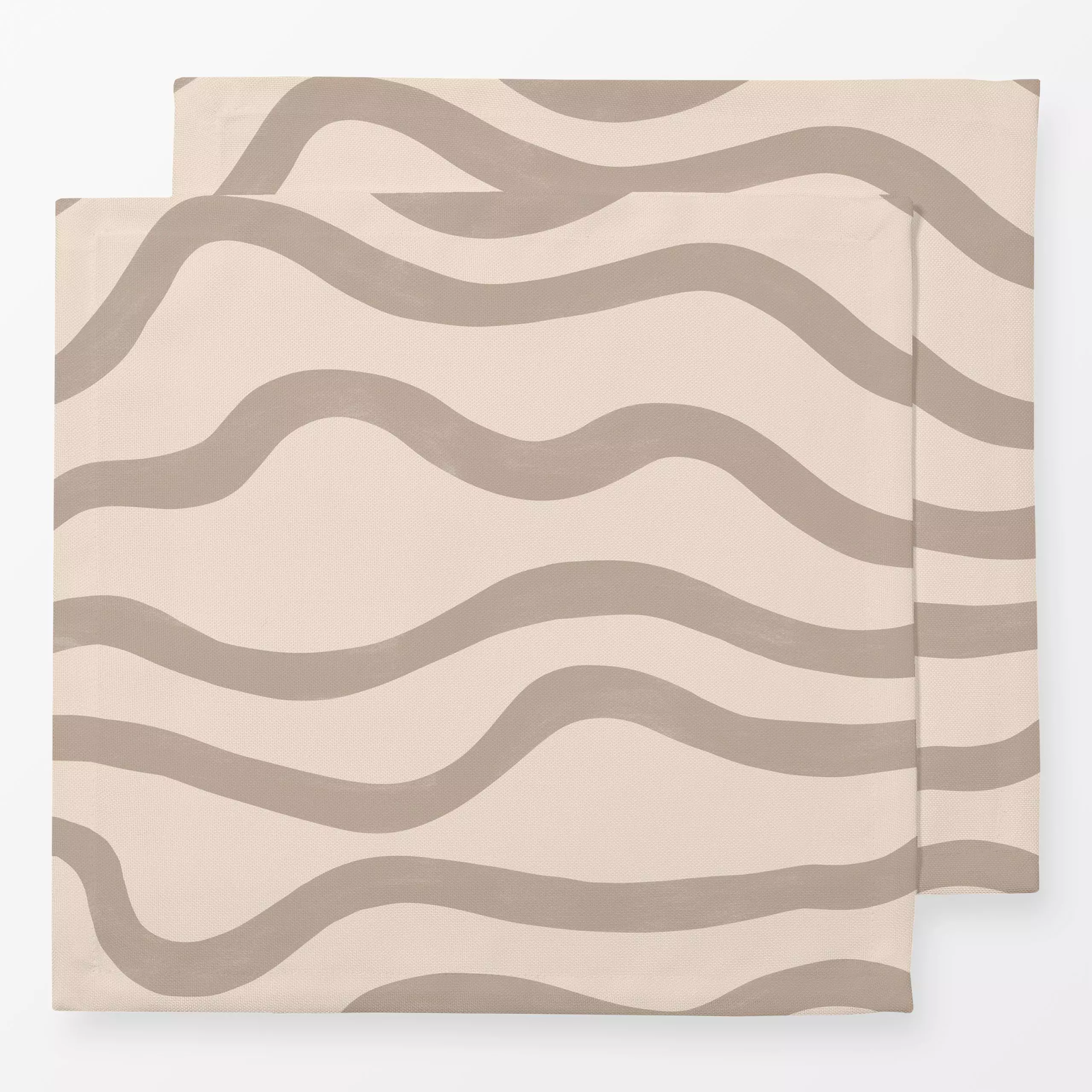 Servietten Wellen beige - Herbst, Symbole & Muster - von „Studio Kesse"