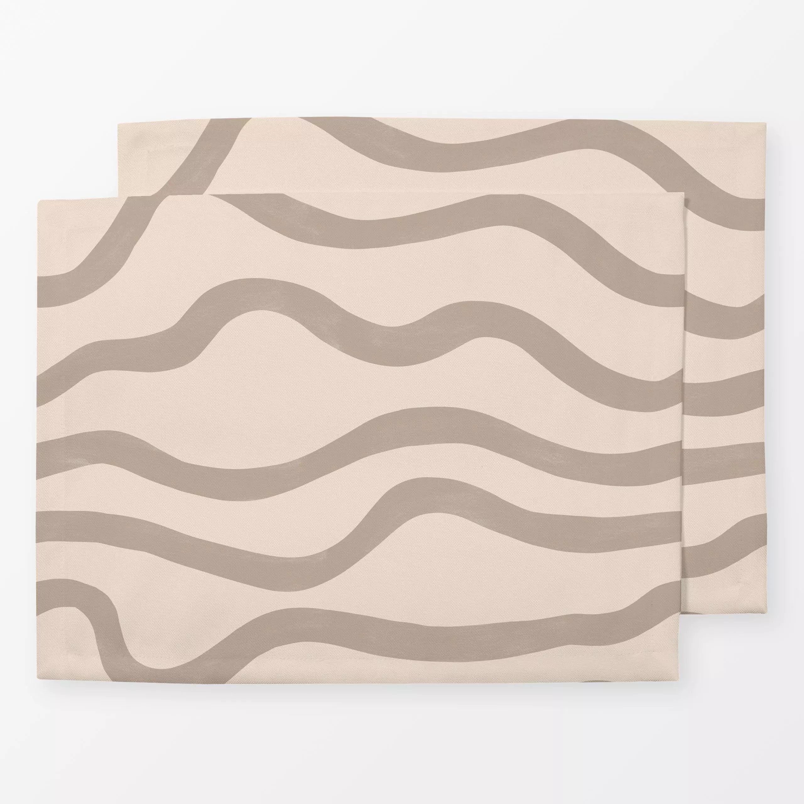 Tischset Wellen beige - Herbst, Symbole & Muster - von „Studio Kesse"