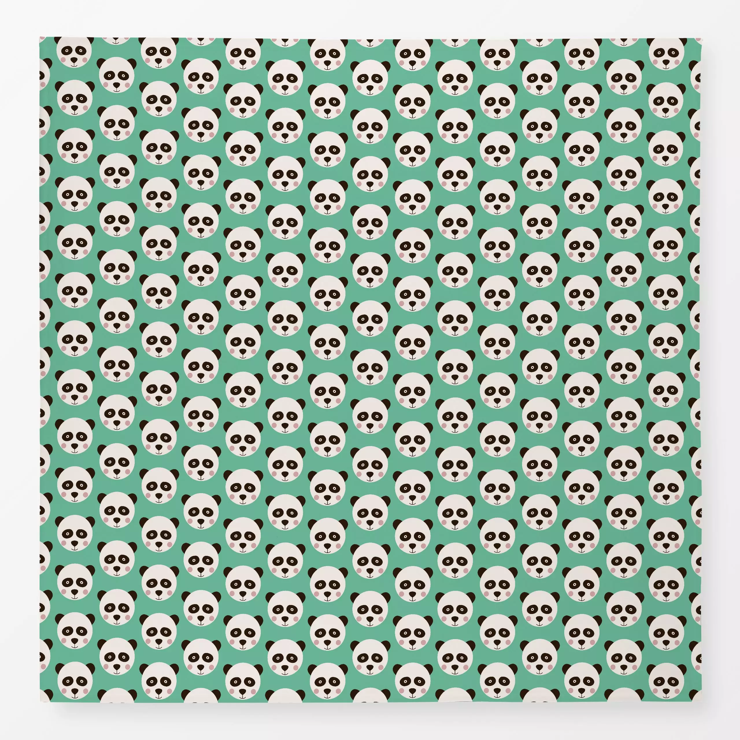 Tischdecke Panda grün Muster Wendekissen - Kinderzimmer & Motive für Kinder, Tiere, Symbole & Muster - von „Kathrin Woo"; Ki...