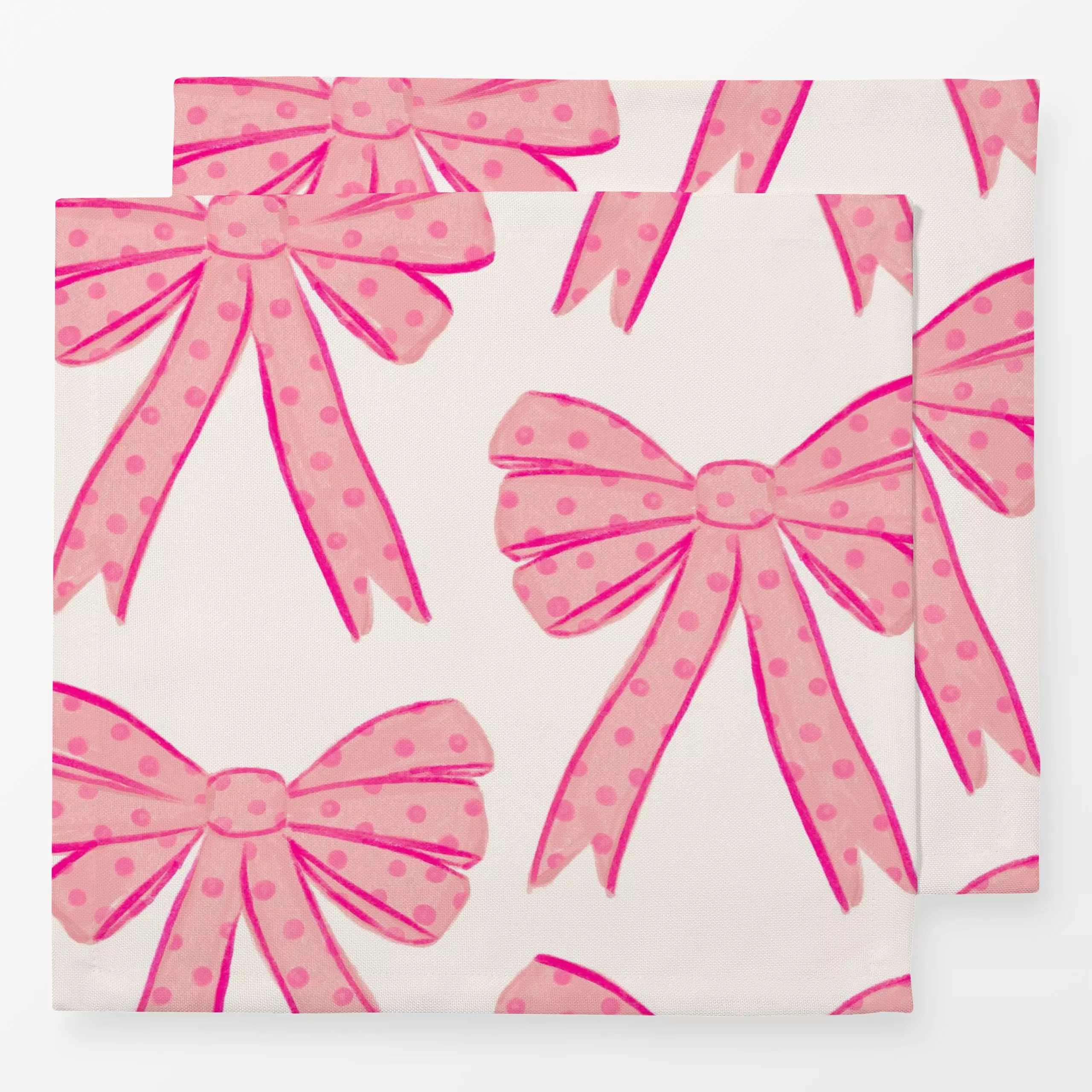 Servietten Schleifen Allover rosa - Weihnachten, Winter, Anlässe - von „Kruth Design"; weihnachtlich, Weihnachtsdeko, schlei...