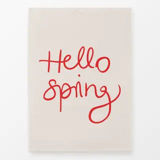 Geschirrtücher Hello Spring beige red