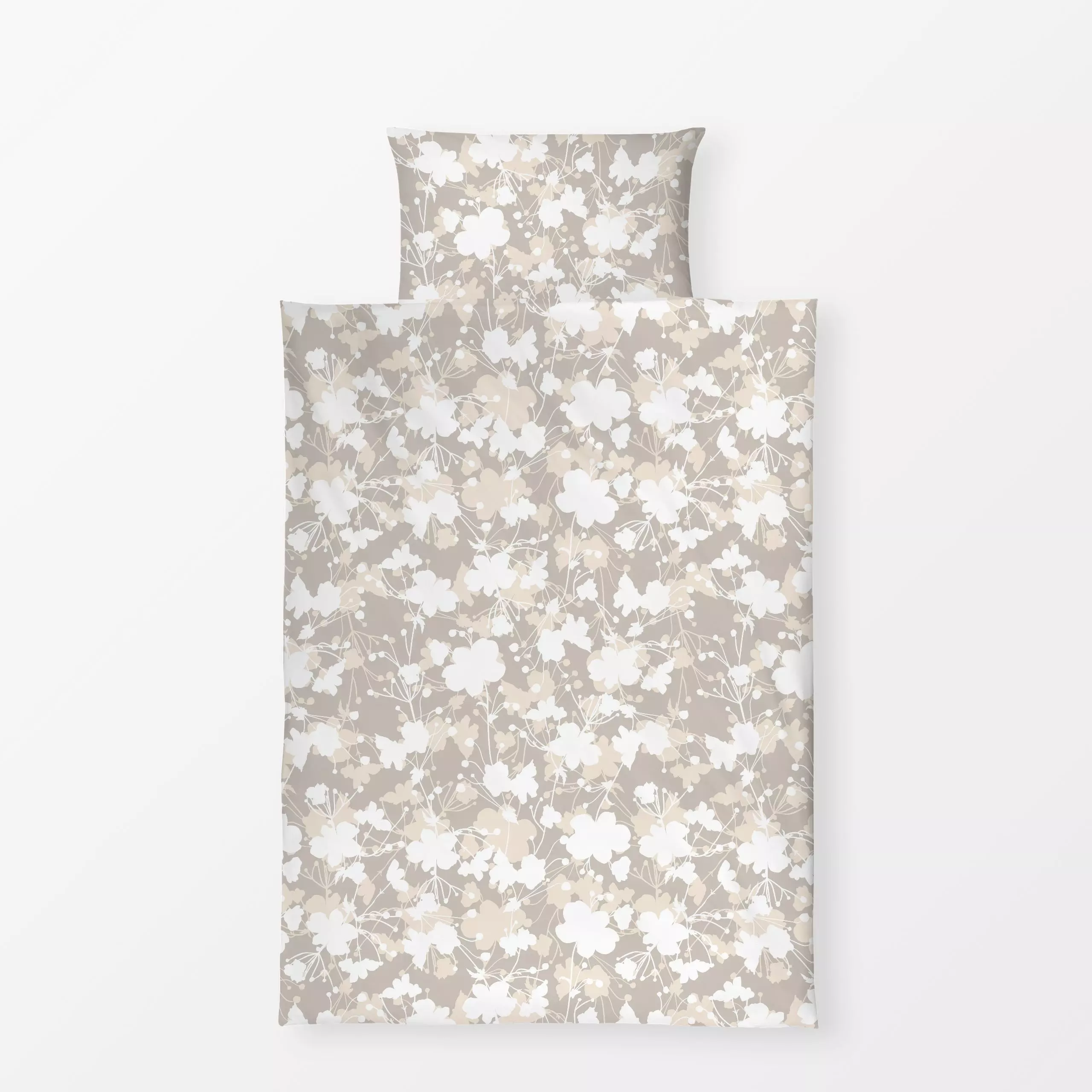 Bettwäsche Blumenmuster beige - Blumen & Florales, Symbole & Muster, Pflanzen & Botanik - von „Kantioler Design"; Blumen, Bl...