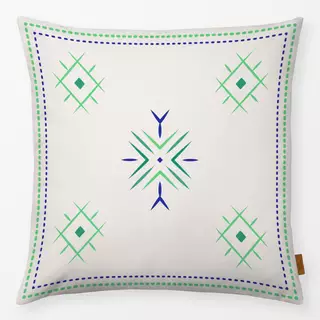 Kissen Cool Boho Star Ornaments green