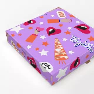 Bodenkissen Empowerment Sticker flieder