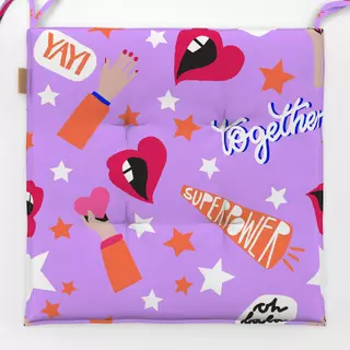 Sitzkissen Empowerment Sticker flieder