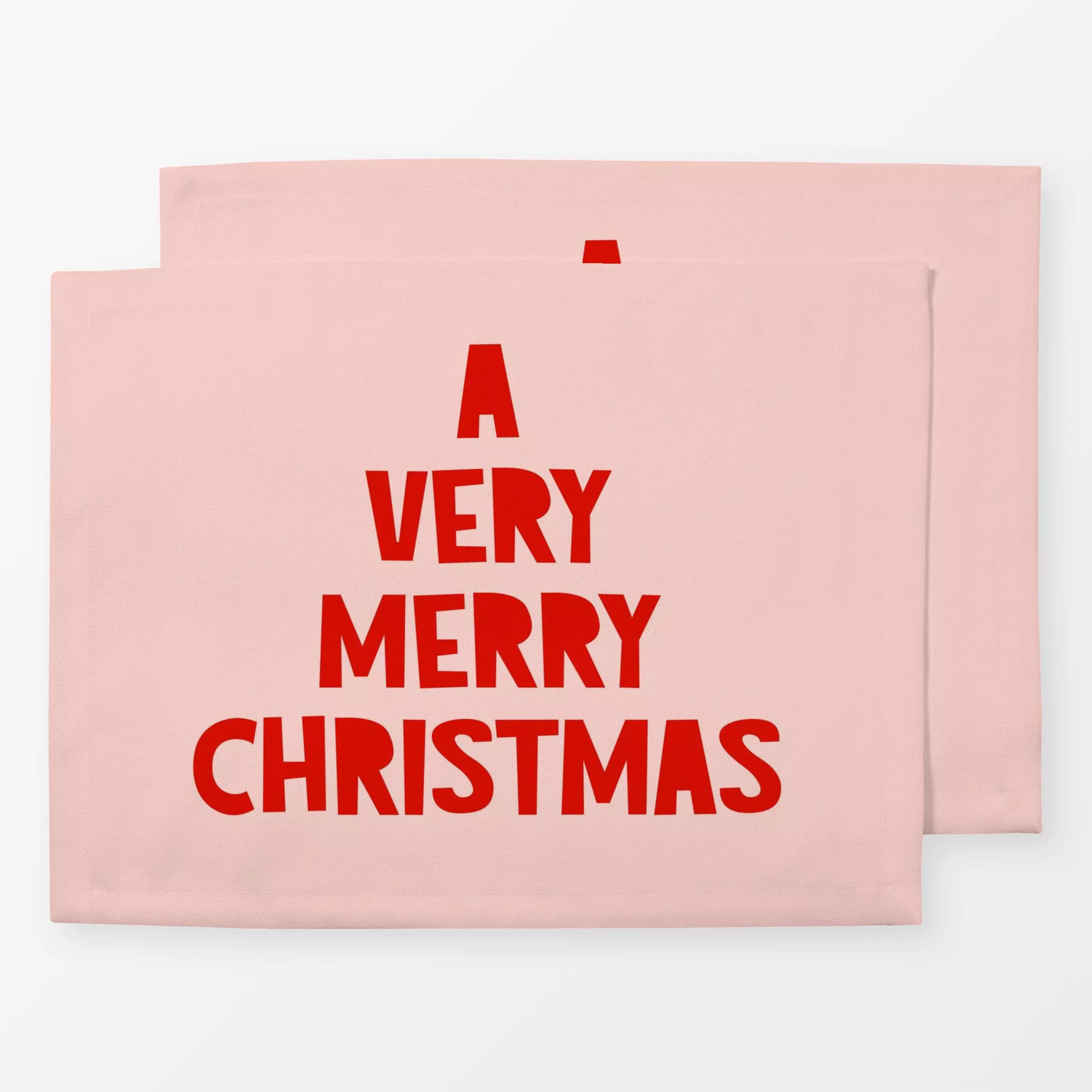 Tischset A very merry christmas rose - Sprüche & Schriftzüge, Weihnachten - von „Lisa Jasmin Bauer"; Weihnachtsbaum, Weihnac...