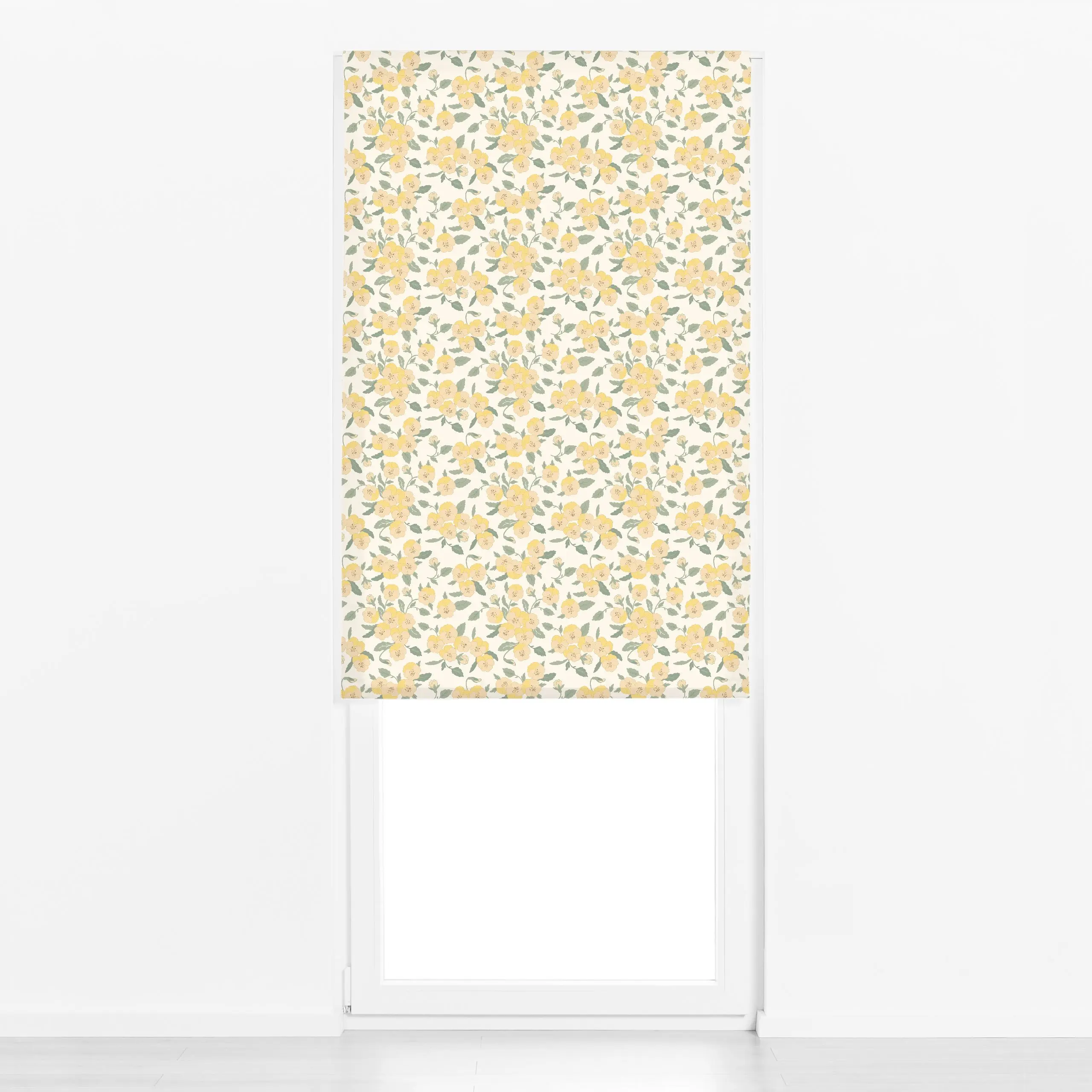 Raffrollo Wilde Veilchen gelb - Blumen & Florales, Symbole & Muster, Pflanzen & Botanik - von „Lena Living x tiny goods stud...