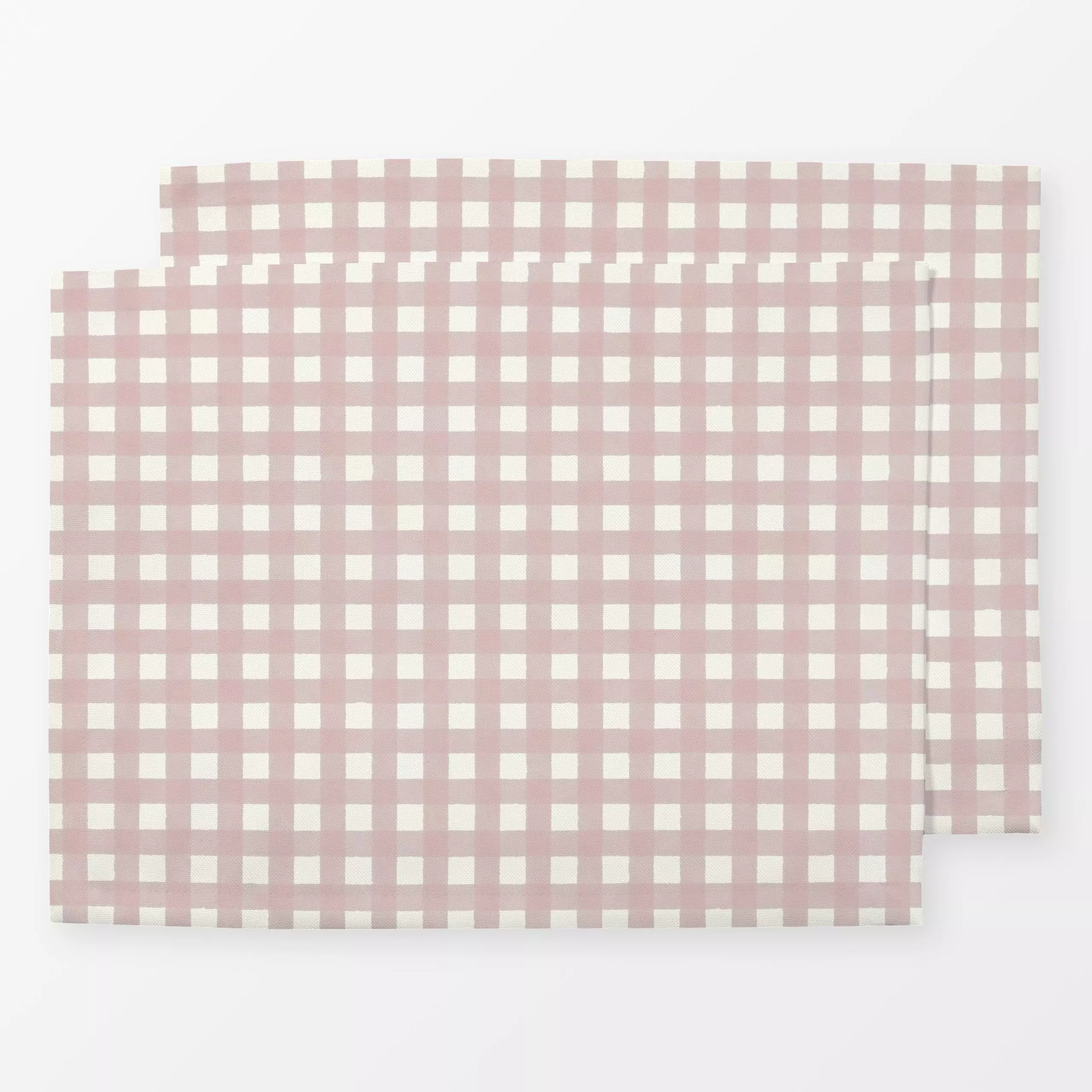 Tischset Coquette Gingham Altrosa, gemustert, von Monika Strigel