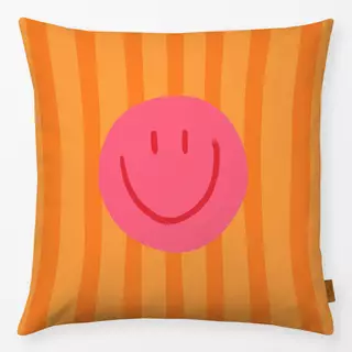 Kissen Smile Stripes orange