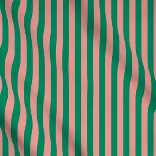 Meterware Striped Rose Green Winter