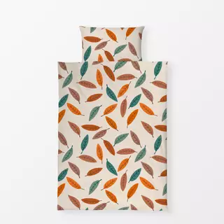 Bettwäsche Herbstblätter grün orange