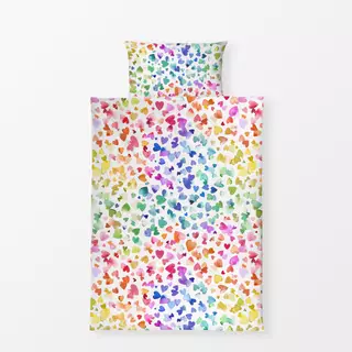 Bettwäsche Pride Colorful Rainbow Hearts