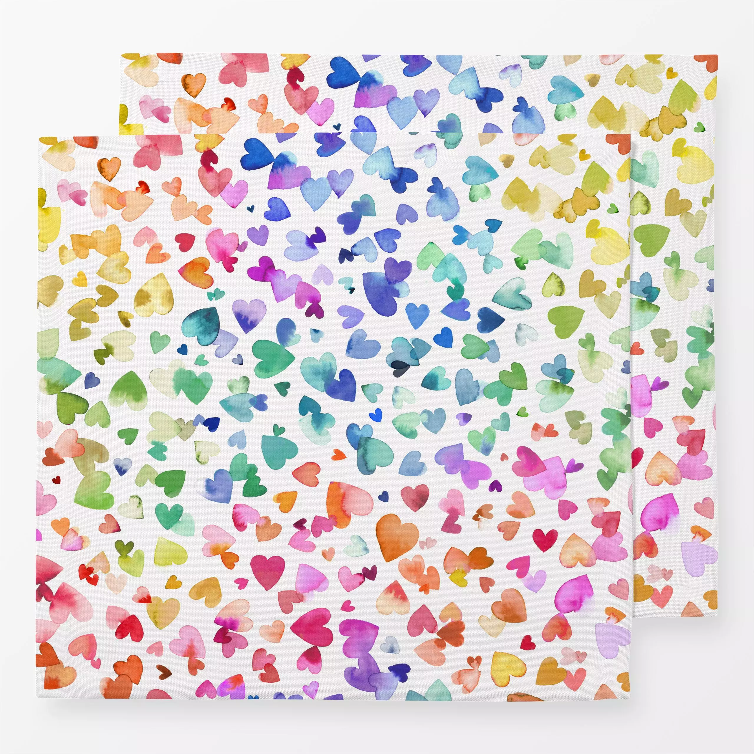 Servietten Pride Colorful Rainbow Hearts - Liebe, Romantik & Pride, Symbole & Muster - von „Ninola Design "; Muster, Sommerb...