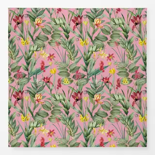 Tischdecke Exotische Pflanzenwelt pink