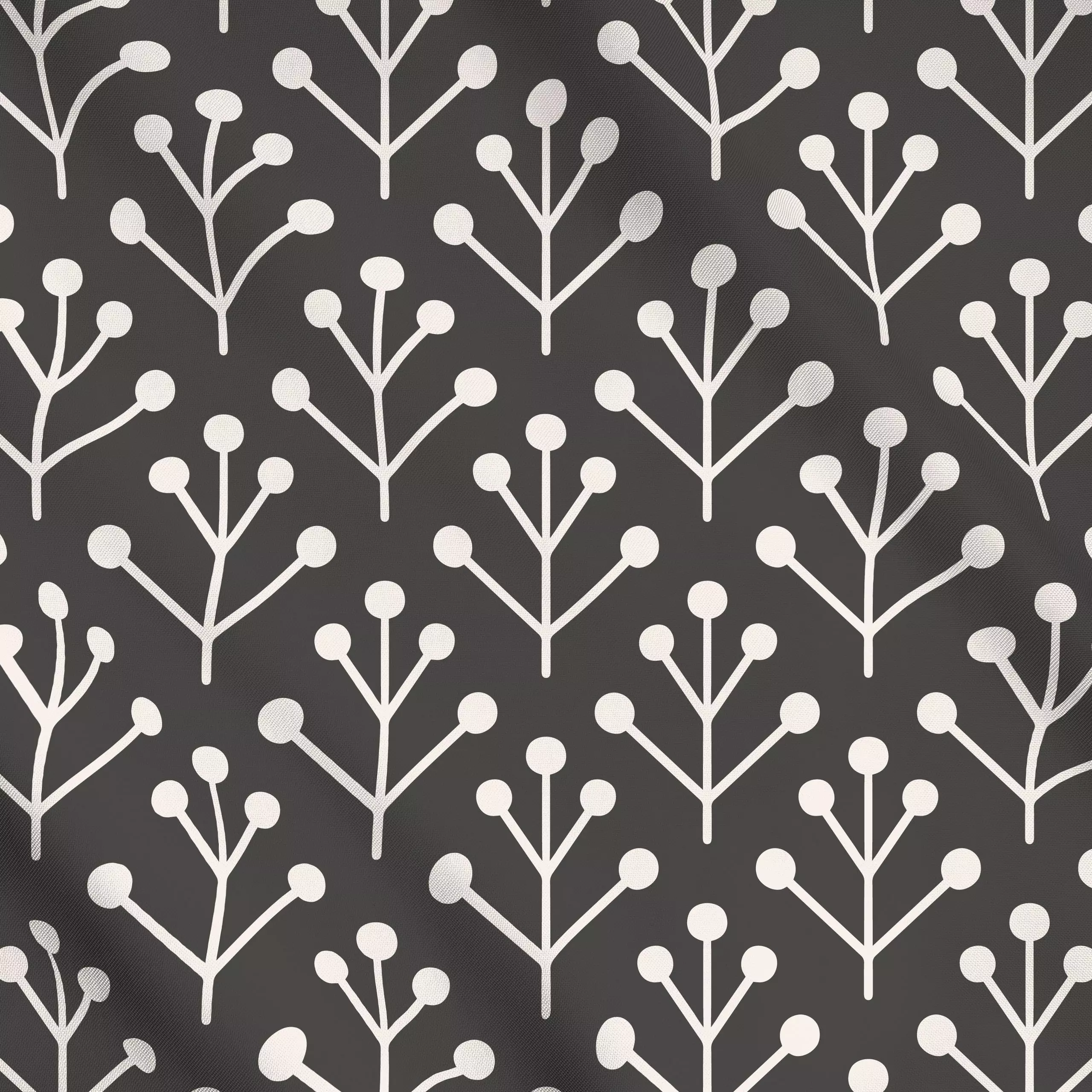 Meterware Berry Twig dunkelgrau - Winter, Symbole & Muster - von „Kathrin Woo"; boho, Muster, minimal, graphisch, Geometrisc...