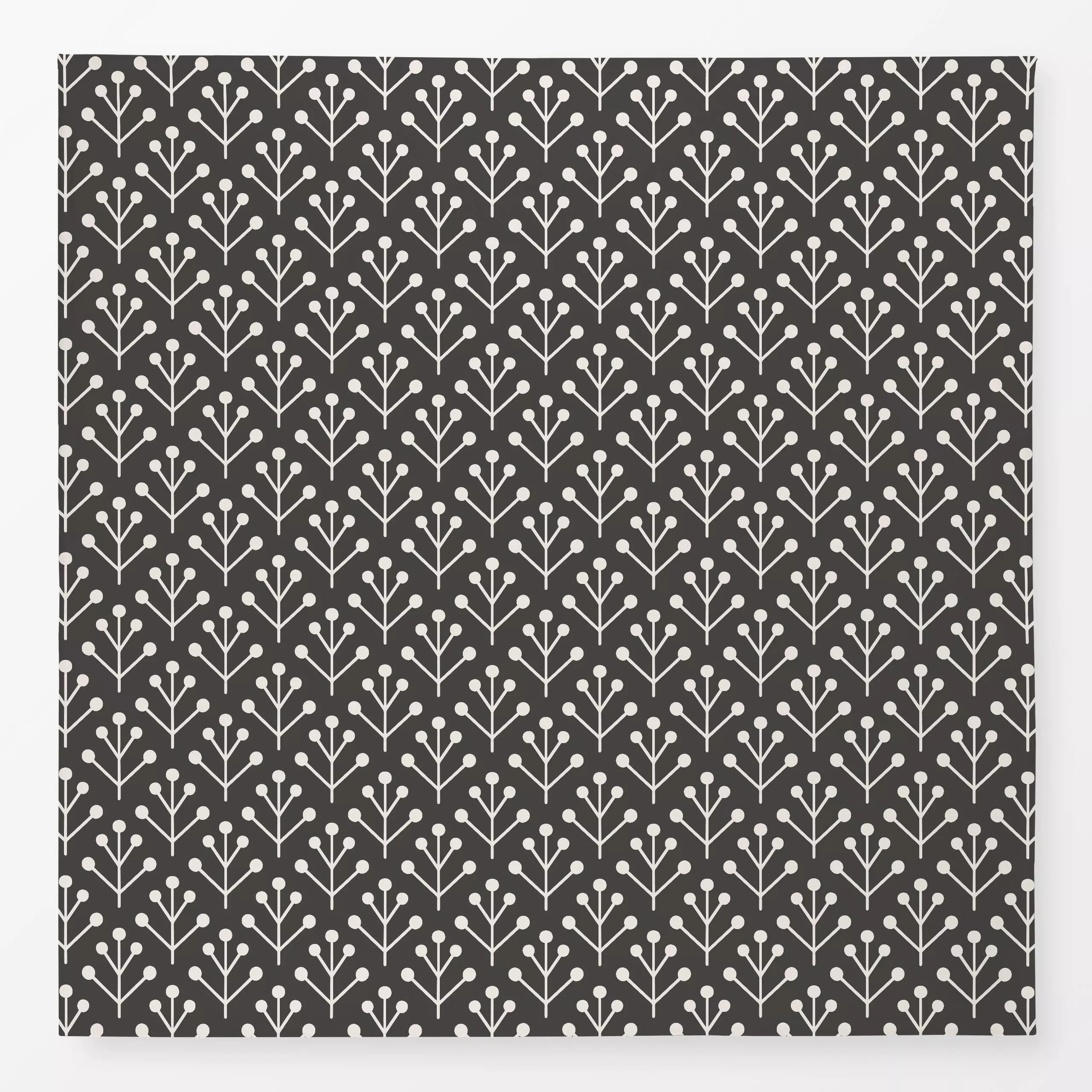 Tischdecke Berry Twig dunkelgrau - Winter, Symbole & Muster - von „Kathrin Woo"; boho, Muster, minimal, graphisch, Geometris...