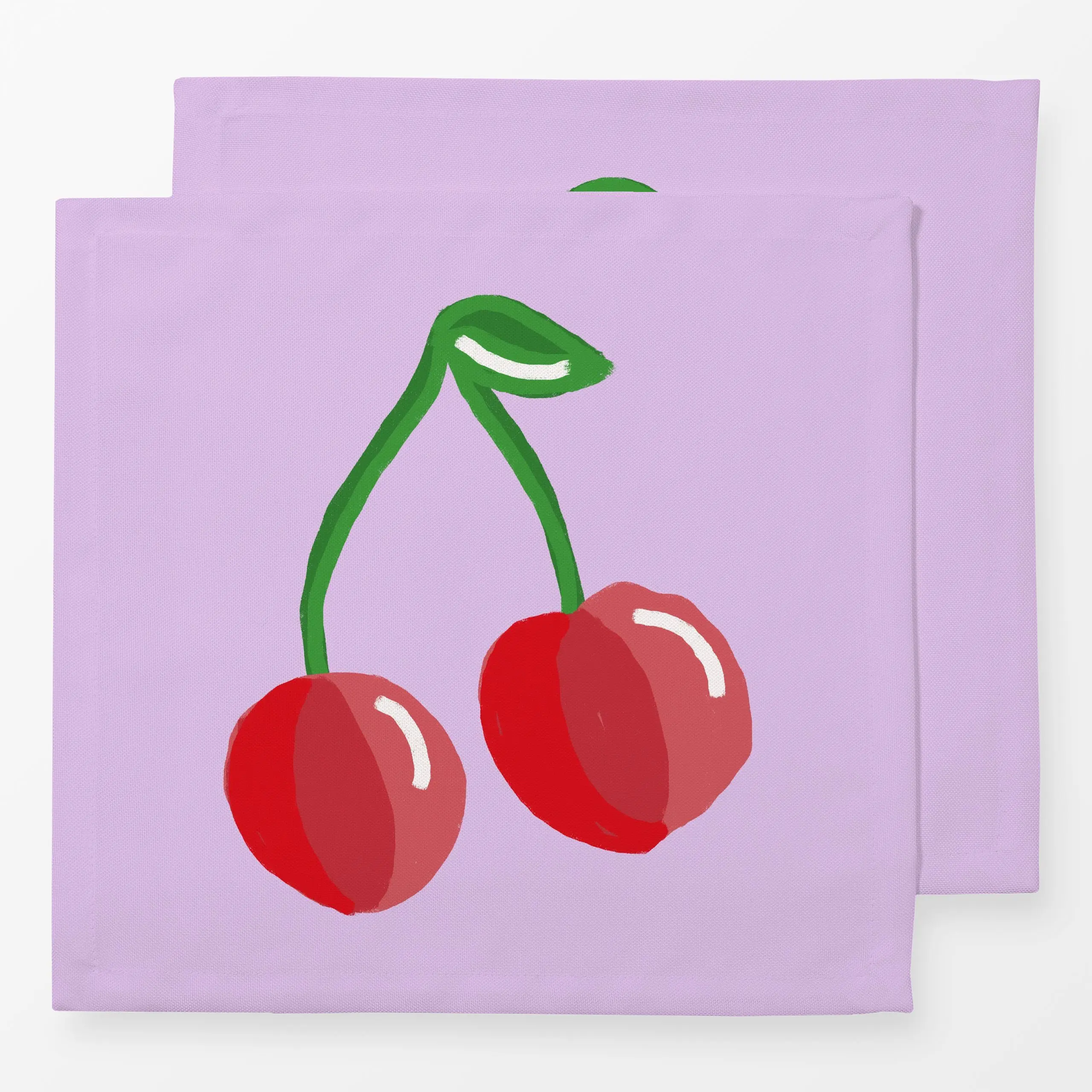 Servietten Kirsche auf Flieder - Sommer, Küche, Essen & Trinken, Früchte - von „lena marie design"; Kirschen, Sommer, Kirsch...