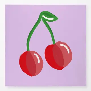 Tischdecke Kirsche auf Flieder