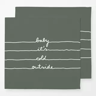 Servietten Baby it's cold outside Green