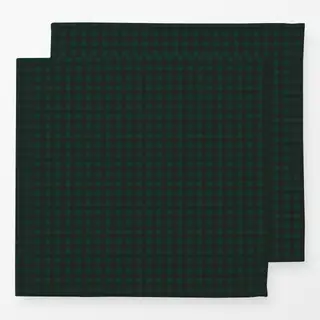 Servietten Gingham Grün Schwarz