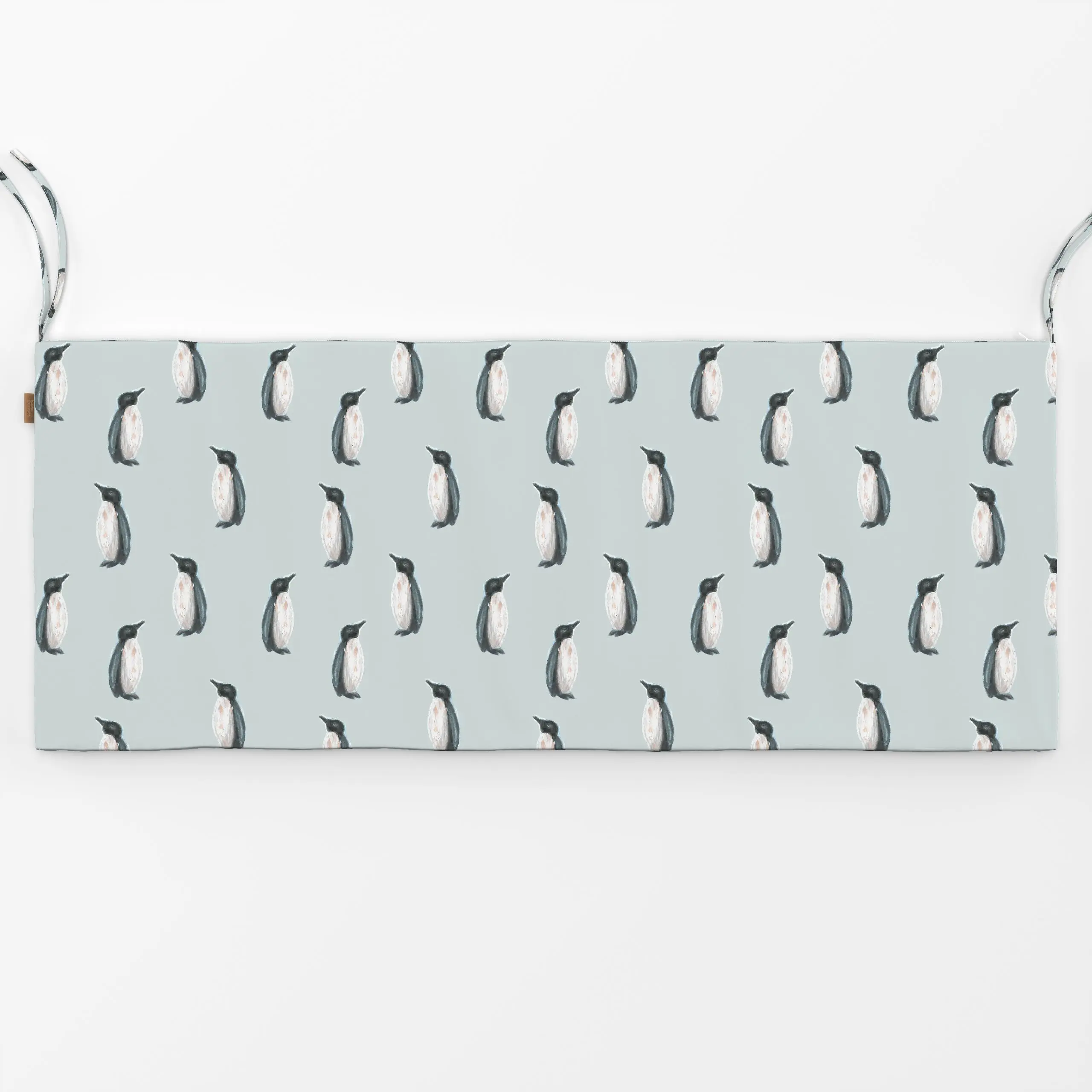 Bankauflage Little Penguins - Tiere, Symbole & Muster - von „Miriam Dück"; Kinder, Meerestiere, Pinguin, modern, verspielt, ...