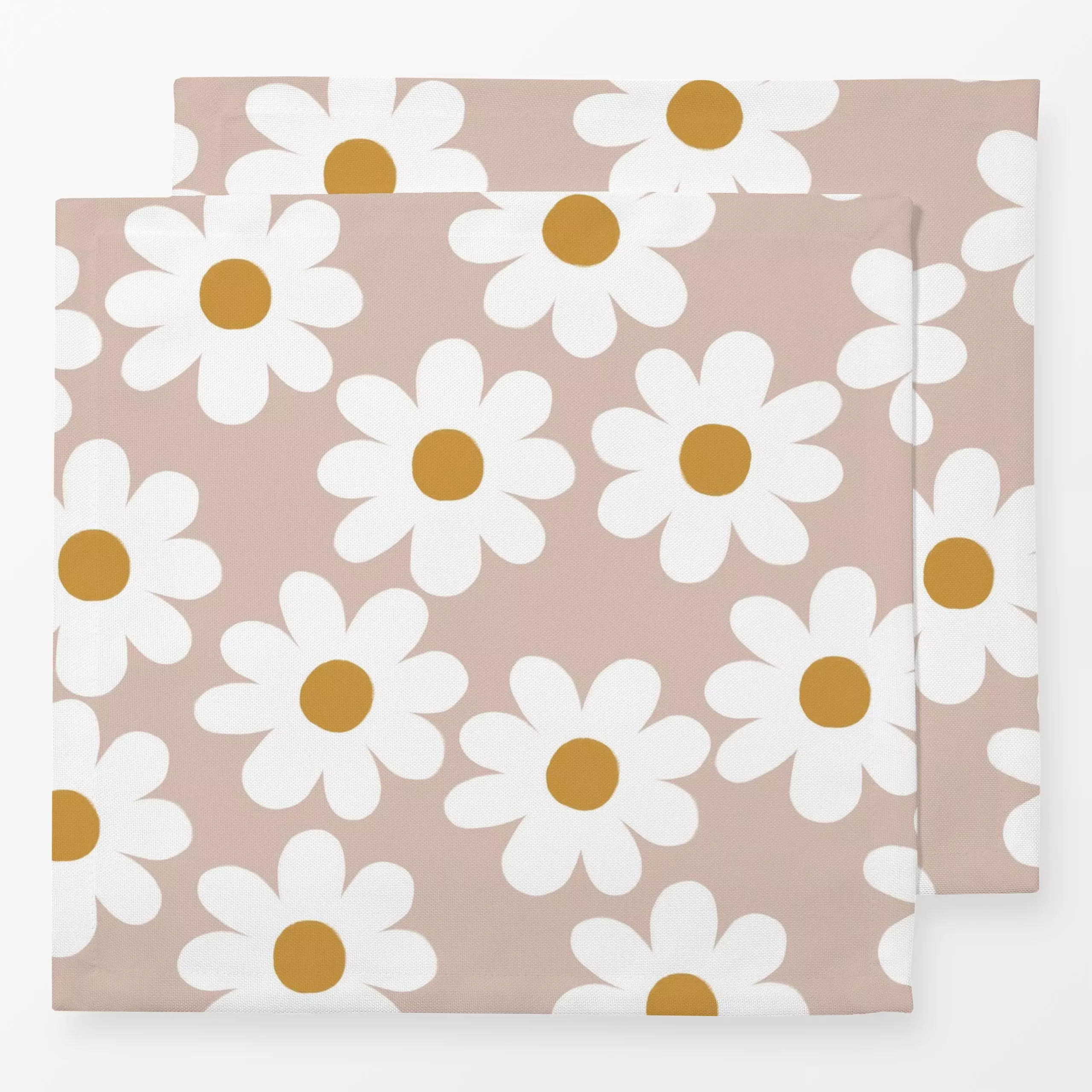 Servietten White Daisies - Blumen & Florales, Frühling - von „Menina Lisboa "; Kinder, Blumen, minimalistisch, Margeriten, s...