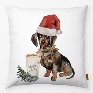 Kissen Cottage Christmas Dackel Hund