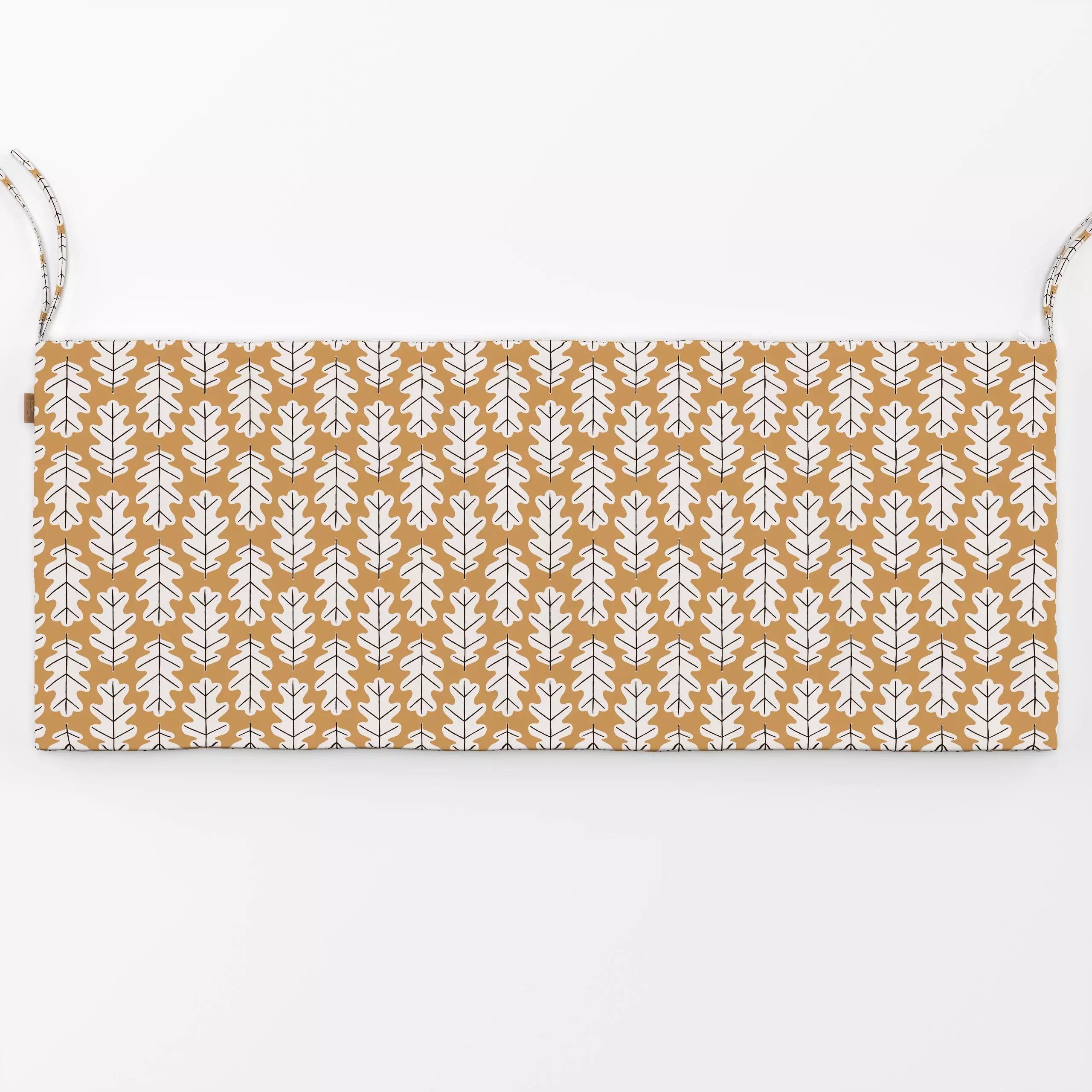 Bankauflage Eichenblatt Herbst senfgelb - Herbst, Natur & Landschaft, Pflanzen & Botanik - von „Kathrin Woo"; Muster, Kissen...