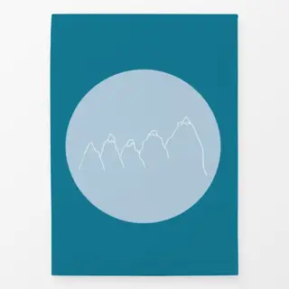 Geschirrtücher Bergsommer Berge blau
