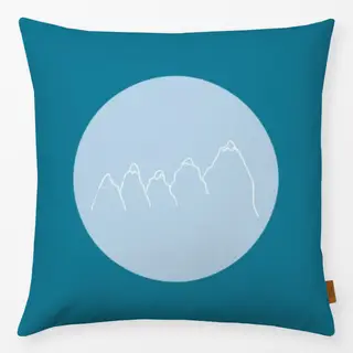 Kissen Bergsommer Berge blau