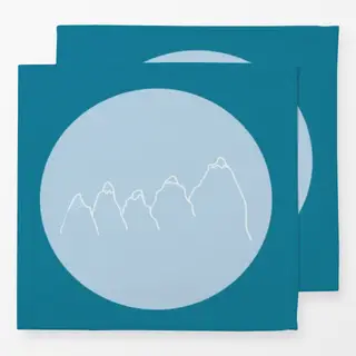 Servietten Bergsommer Berge blau