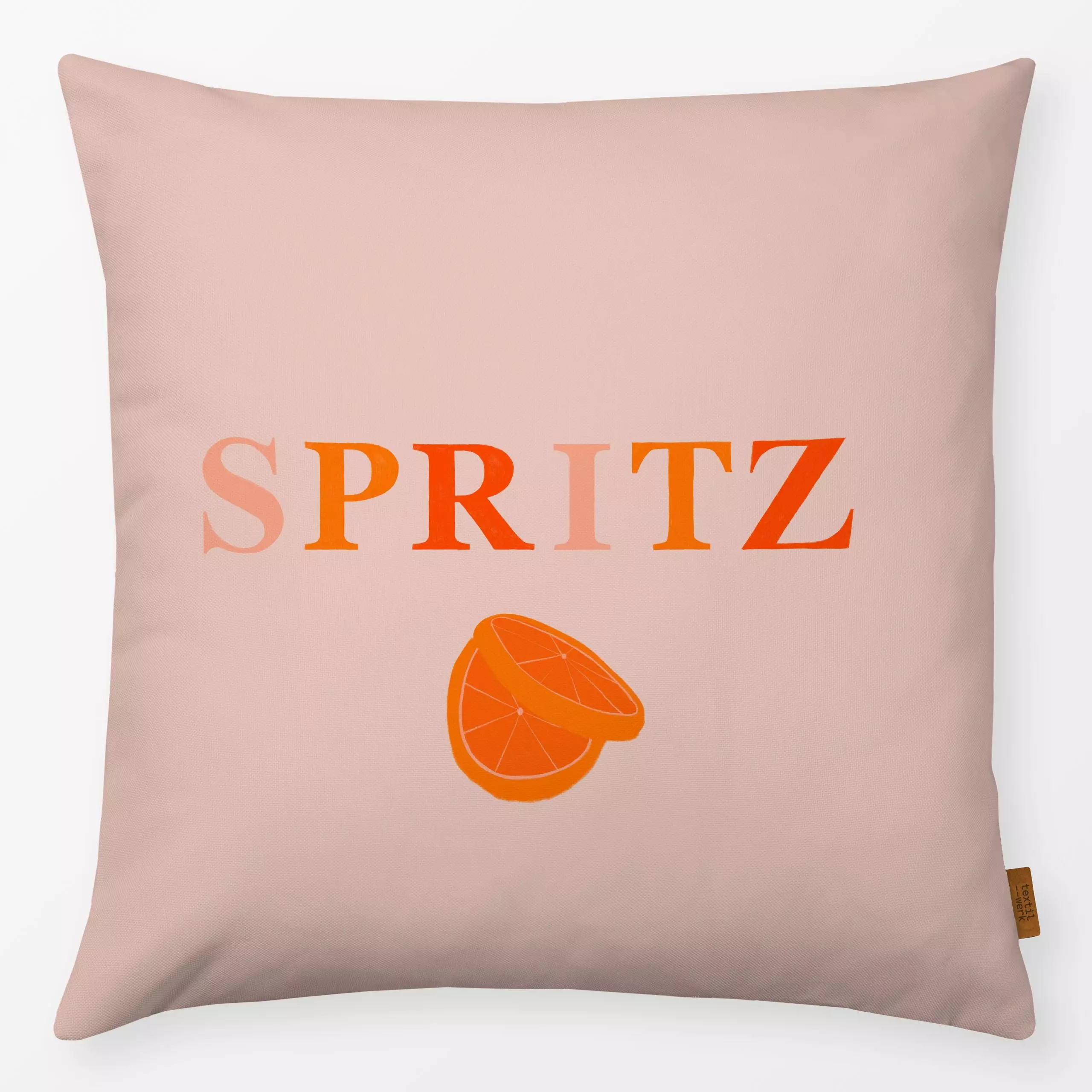Kissen Spritz Orangen Slice - Sprüche & Schriftzüge, Küche, Essen & Trinken - von „Sophie Augustin Illustration"; typografie...