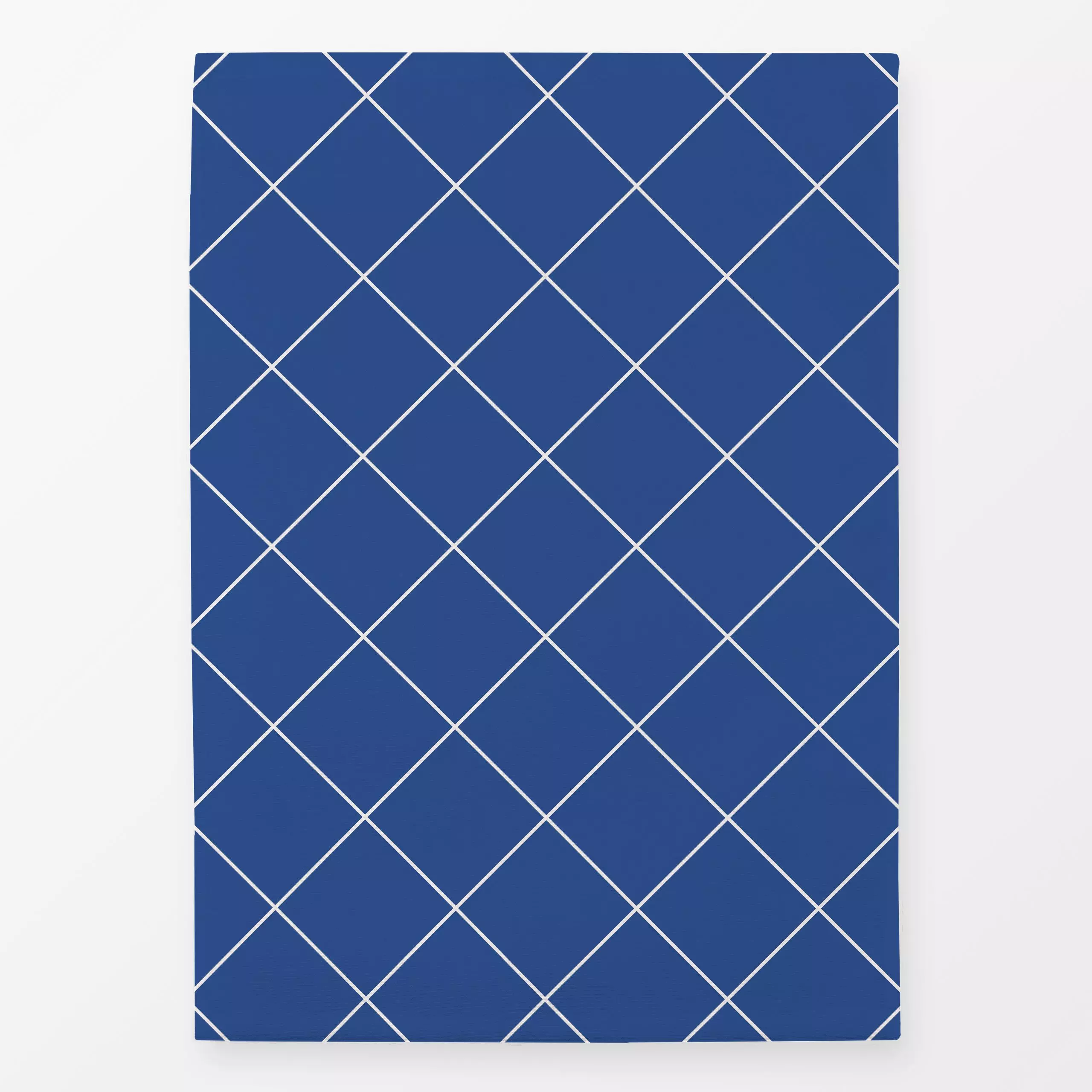 Geschirrtücher Karos Beige Blau Wendekissen - Sommer, Symbole & Muster - von „Kathrin Woo"; minimal, modern, maritim, Karos,...