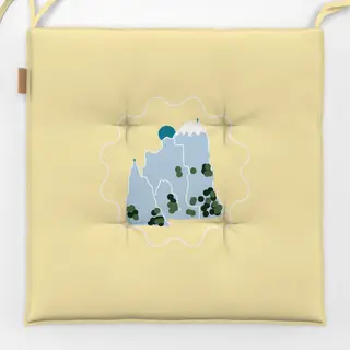 Sitzkissen Bergsommer gelb