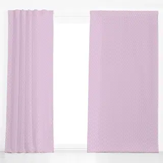 Dekovorhang Punkte Polkadot Beige Lila