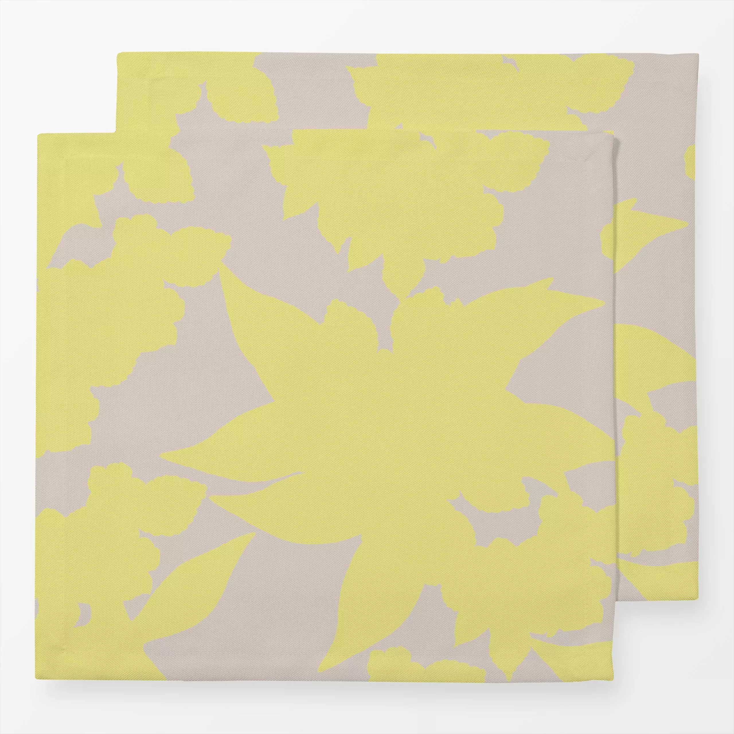 Servietten Garden Yellow - Blumen & Florales - von „Sara Maria“; Kissen, Blumen, Rosen, Sommerblumen, Sommer, Floral, Monoch...