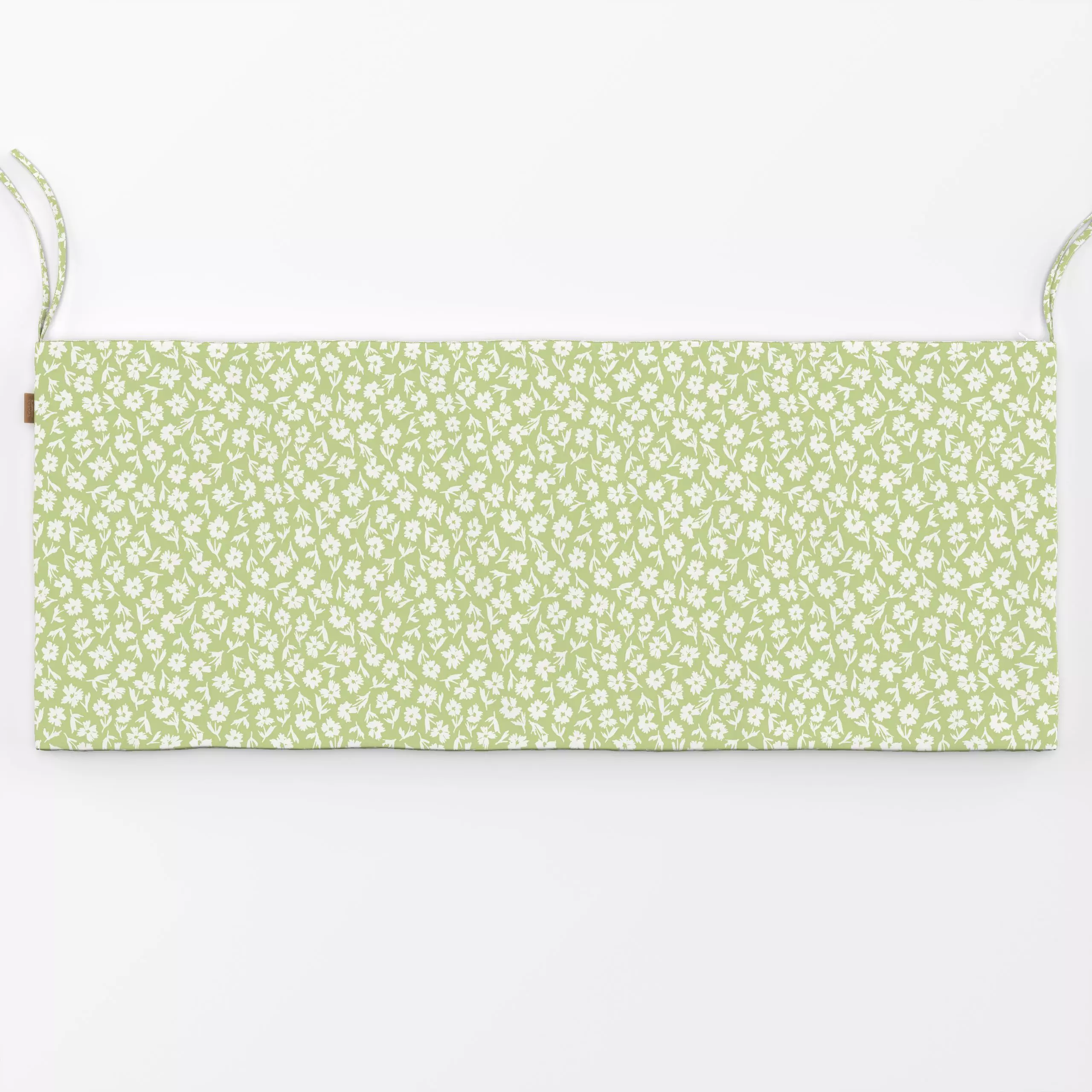 Bankauflage Sweet Blooms hellgrün - Blumen & Florales, Frühling - von „Kathrin Woo"; Muster, abstrakt, kleingemustert, Blume...