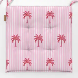 Sitzkissen pink palms on stripes