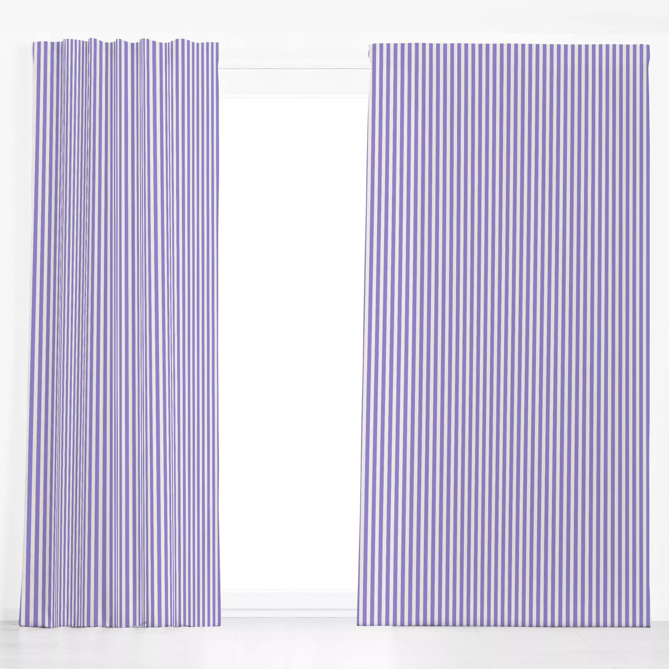 Dekovorhang Stripes Winterviolett - Symbole & Muster - von „textilwerk"; Illustration, skandinavisch, Weihnachten, beige, we...