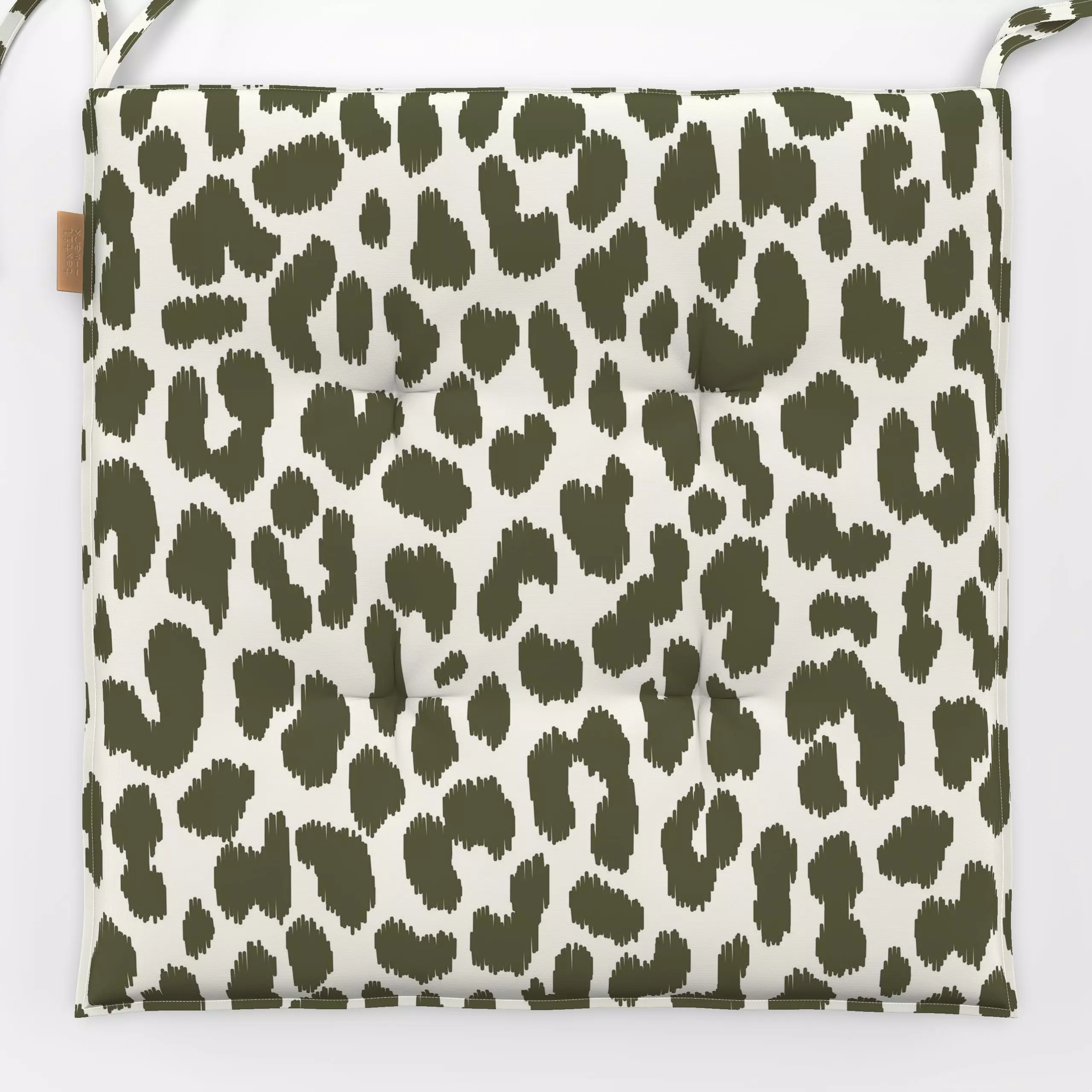 Sitzkissen SAFARI Animal Leo Ikat 1 - Frühling, Sommer, Symbole & Muster - von „Primus Pattern"; Leo, Leopard, animal, ikat,...