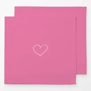 Servietten Simple Heart pink