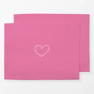 Tischset Simple Heart pink