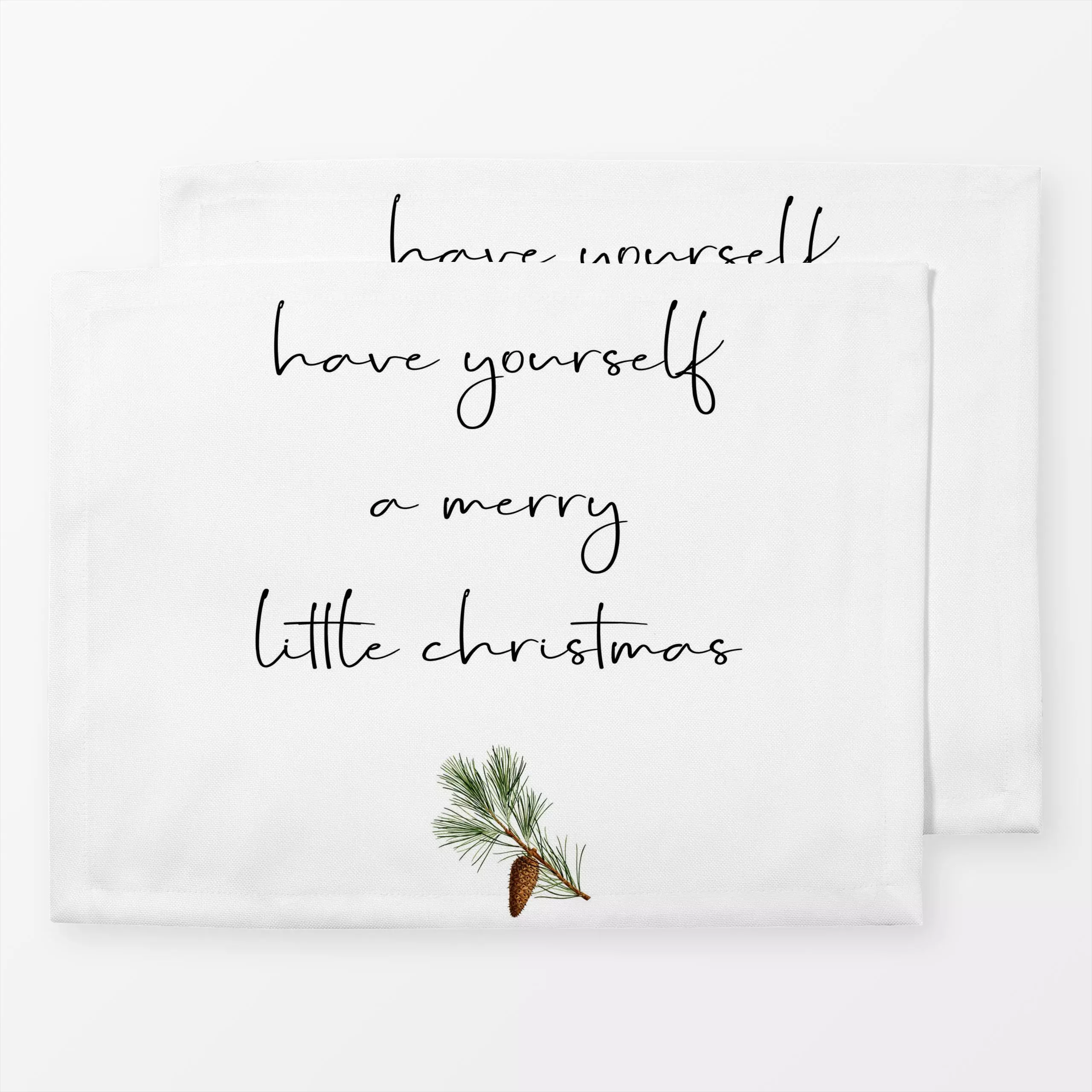Tischset Have yourself Weihnachtsspruch - Weihnachten - von „Monika Strigel"; Merry Christmas, Tannenzapfen, Weihnachten, Wi...